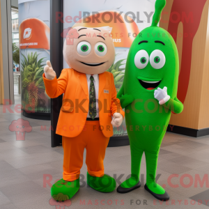Orange Green Bean maskot...