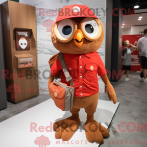 Red Owl maskot kostume...