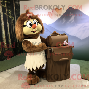 Postava maskota Brown Love...