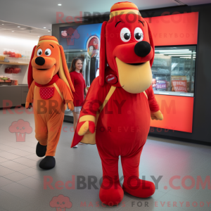 Red Hot Dog Maskottchen...