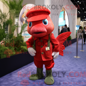 Red Goldfish maskot kostyme...