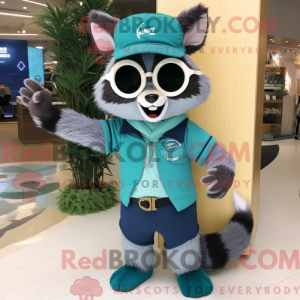 Turkis vaskebjørn maskot...