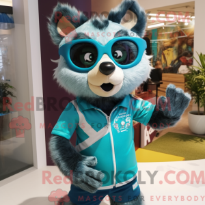 Turkis vaskebjørn maskot...