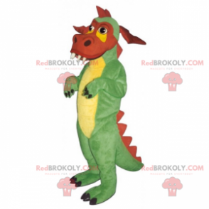 Driekleurige draak mascotte - Redbrokoly.com