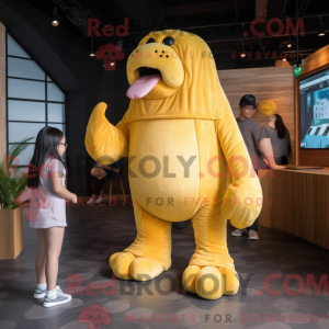 Yellow Walrus mascot...