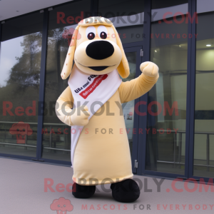 Cream Hot Dogs maskot...