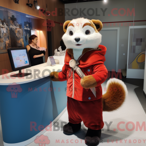 Red Ferret mascot costume...