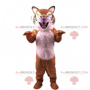 Feline mascot with a white and soft belly - Redbrokoly.com