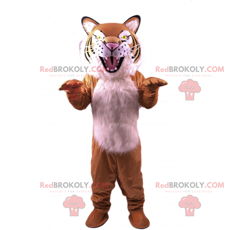 Mascote felino com barriga branca e macia - Redbrokoly.com