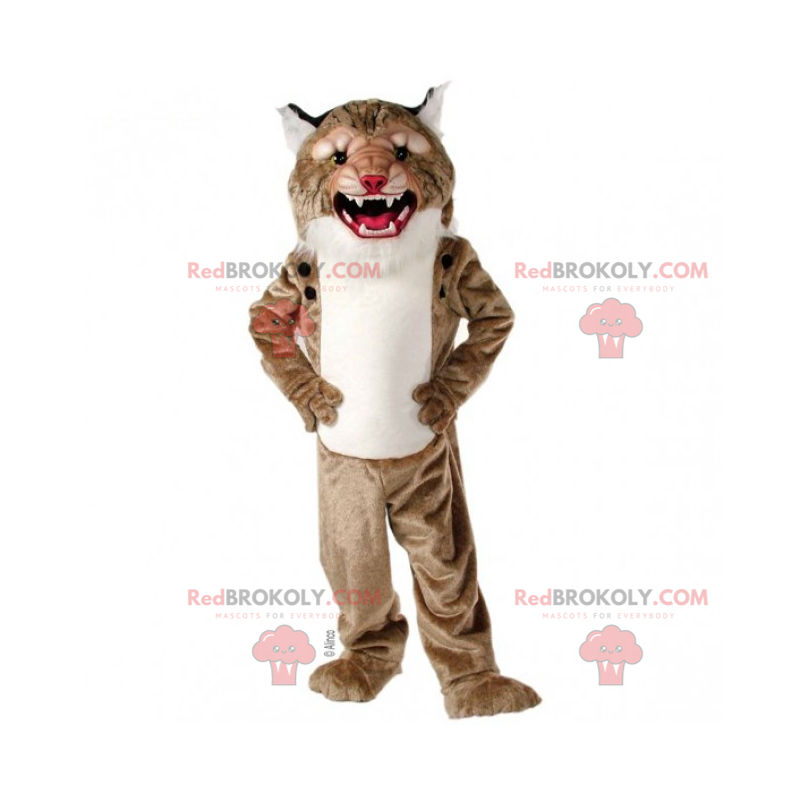 Small-eyed feline mascot - Redbrokoly.com