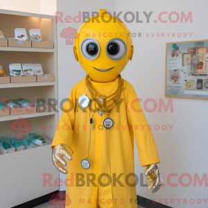 Gul Doctor maskot drakt...