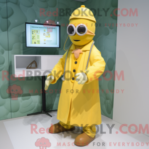 Gul Doctor maskot drakt...