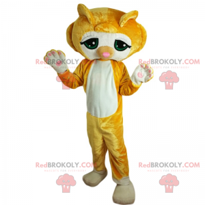 Feline mascot with big green eyes - Redbrokoly.com