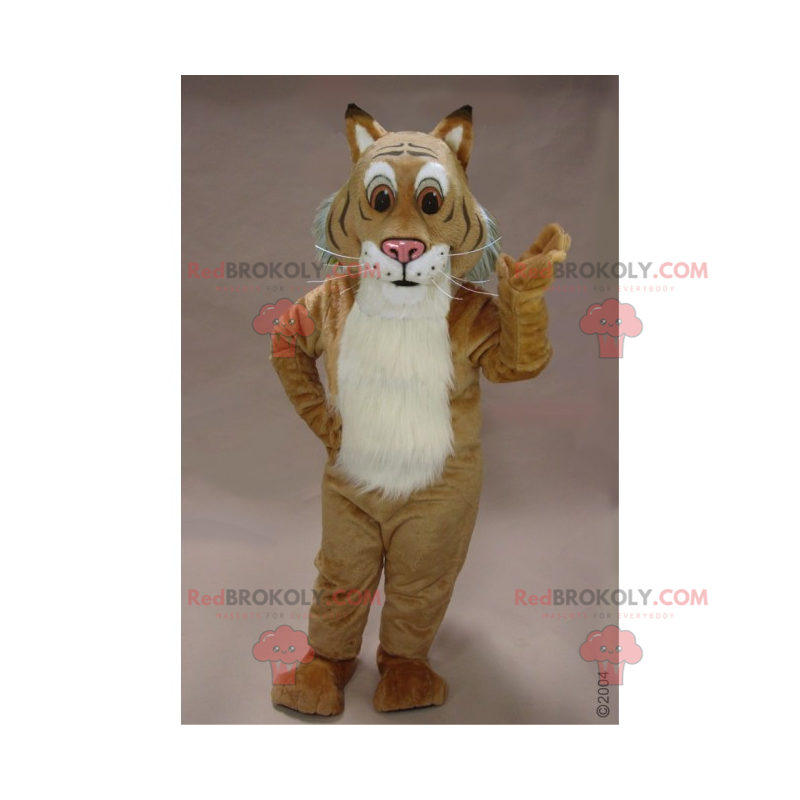 Feline mascot with big brown eyes - Redbrokoly.com