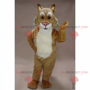 Feline mascot with big brown eyes - Redbrokoly.com