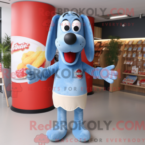 Sky Blue Hot Dogs mascot...