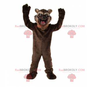 Katzenmaskottchen mit offenem Mund - Redbrokoly.com