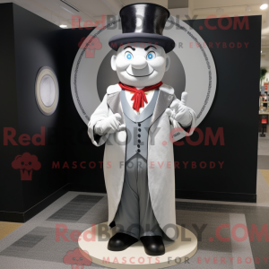 Fantasia de mascote Silver Ring Master com blazer e cachecóis - Mascotes mestres do ringue - REBROKO_251625 - RedBrokoly.com