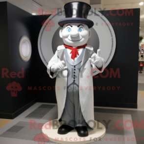 Fantasia de mascote Silver Ring Master com blazer e cachecóis - Mascotes mestres do ringue - REBROKO_251625 - RedBrokoly.com