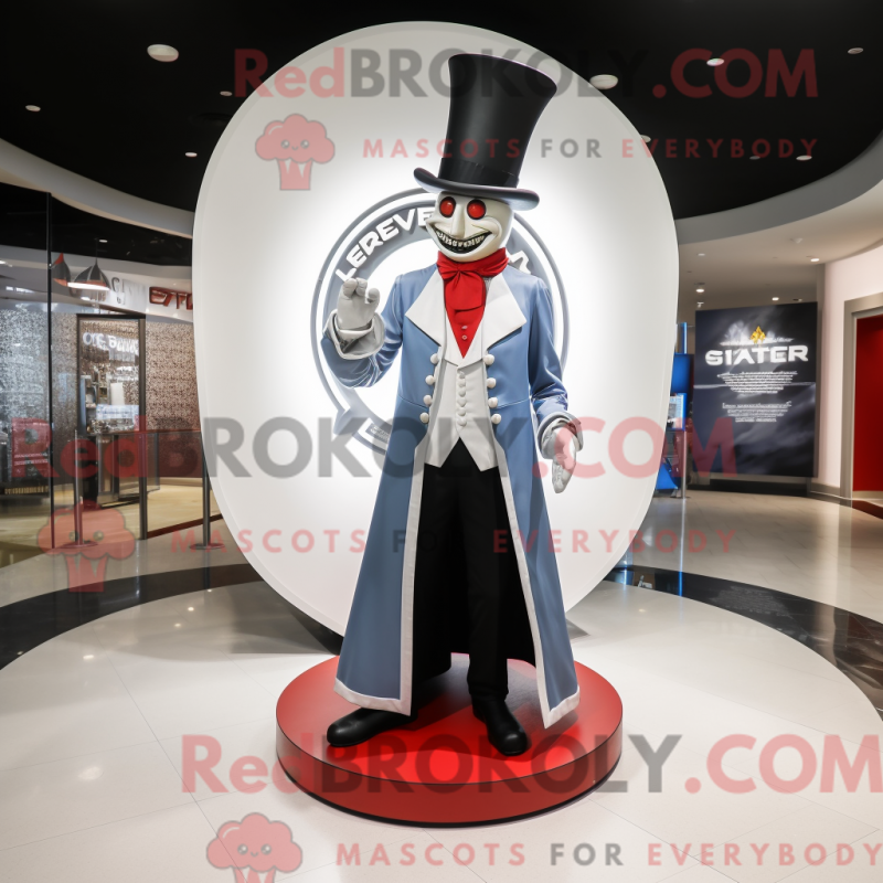 Fantasia de mascote Silver Ring Master com blazer e cachecóis - Mascotes mestres do ringue - REBROKO_251627 - RedBrokoly.com