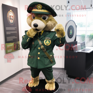 Gold Green Beret maskot...