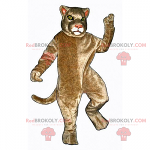 Beige feline maskot - Redbrokoly.com