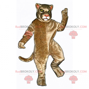 Beige kattmaskot - Redbrokoly.com