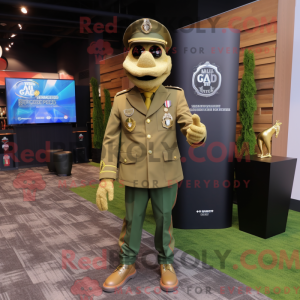 Gold Green Beret maskot...
