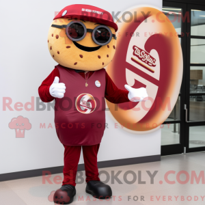 Maroon Bagels Maskottchen...