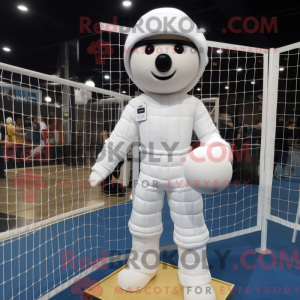 Hvit máscara de voleibol...