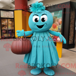 Turquoise Squash mascot...