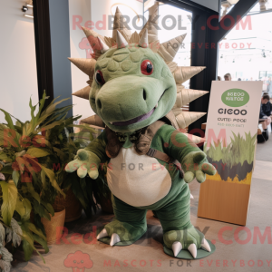 Oliven Stegosaurus maskot...