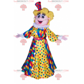 Mascot Woman In Harlequin Dress - Redbrokoly.com