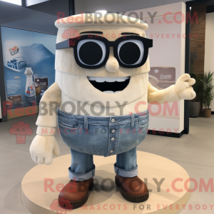 Beige Wedding Cake mascot...