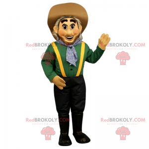 Farmer mascot with hat - Redbrokoly.com