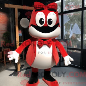 Rød Moussaka maskot kostume...
