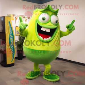 Postava maskota Lime Green...