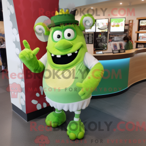 Lime Green Steak maskot...