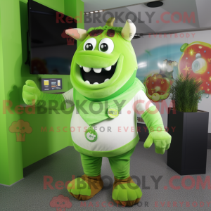 Lime Green Steak maskot...