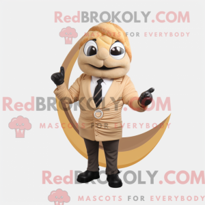Beige Croissant maskot...