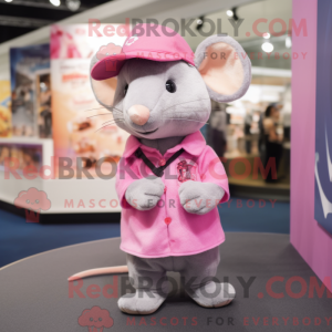 Maskottchenkostüm Pink Rat...