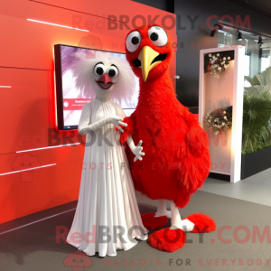 Red Emu mascot costume...
