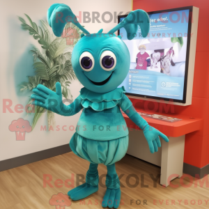 Teal Lobster Bisque maskot...
