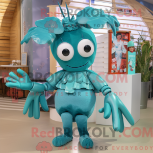 Teal Lobster Bisque maskot...