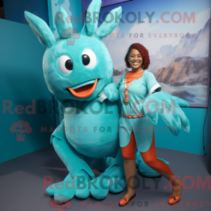 Disfraz de mascota Teal...