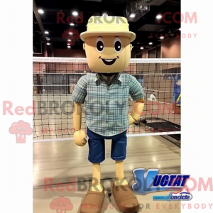 Tan Volleyball Net mascot...
