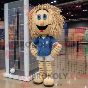 Tan Volleyball Net mascot...
