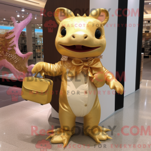 Gold Axolotls maskot...