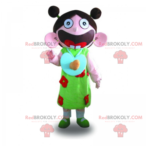 Mascote de menina com colchas - Redbrokoly.com