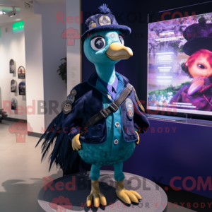 Figura de máscara de pavão...